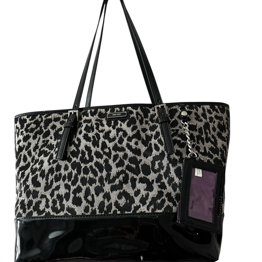 NINE WEST cheetah print tote shoulder bag